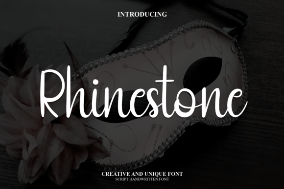 Rhinestone Font Poster 1