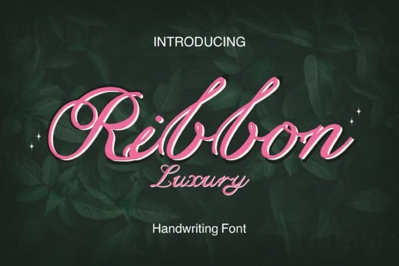 Ribbon Luxury Font Poster 1