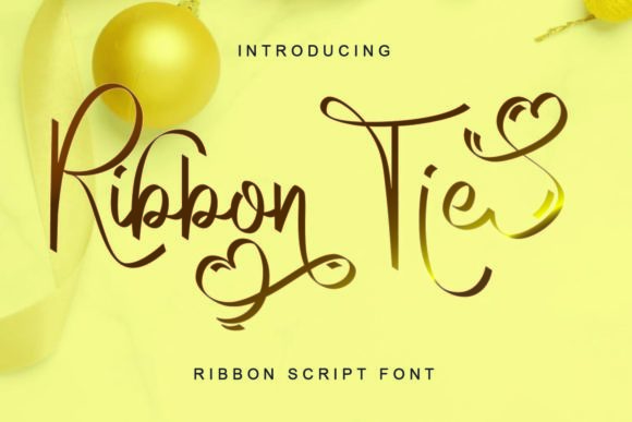 Ribbon Tie Font Poster 1