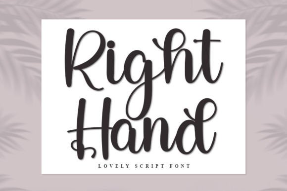Right Hand Font Poster 1