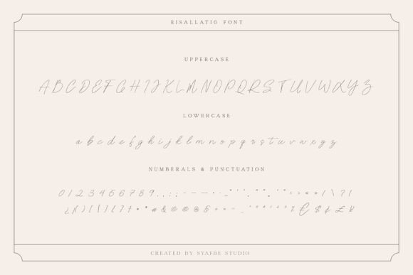 Risallatig Font Poster 8