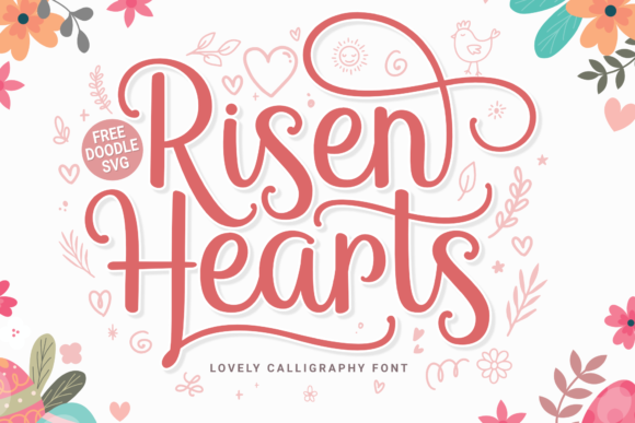Risen Hearts Font Poster 1