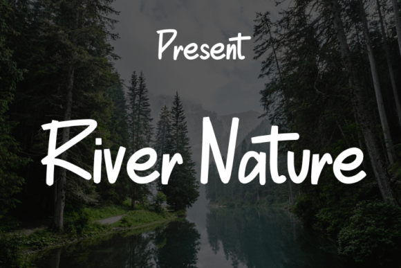 River Nature Font Poster 1