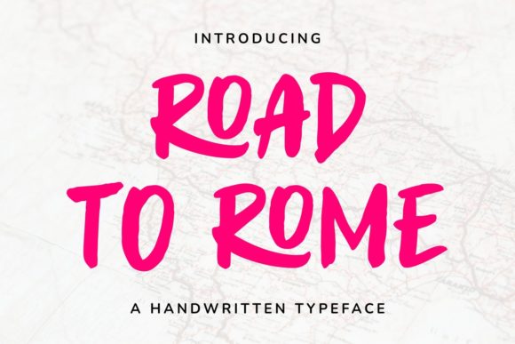 Road to Rome Font Poster 1