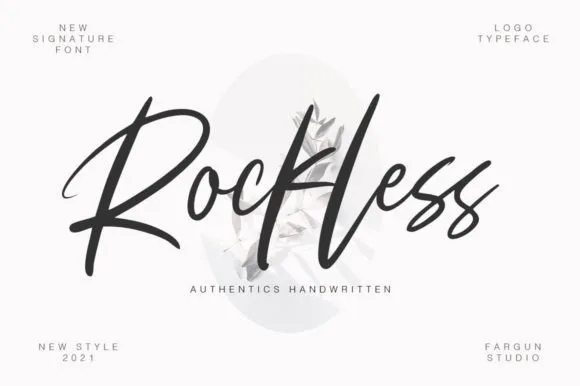Rockless Font Rockless Font Poster 1