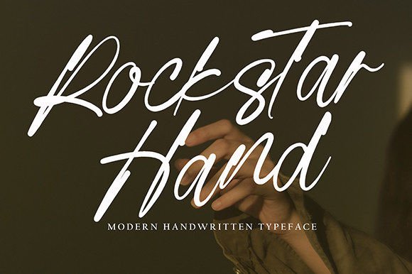 Rockstar Hand Font Poster 1