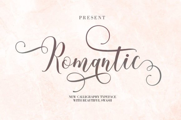 Romantic Font Poster 1