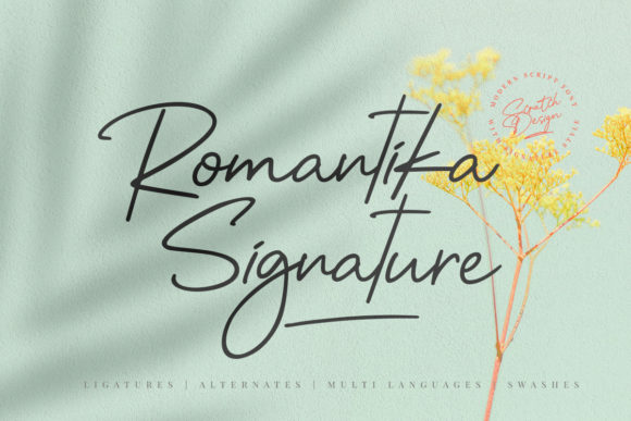 Romantica Signature Font Poster 1
