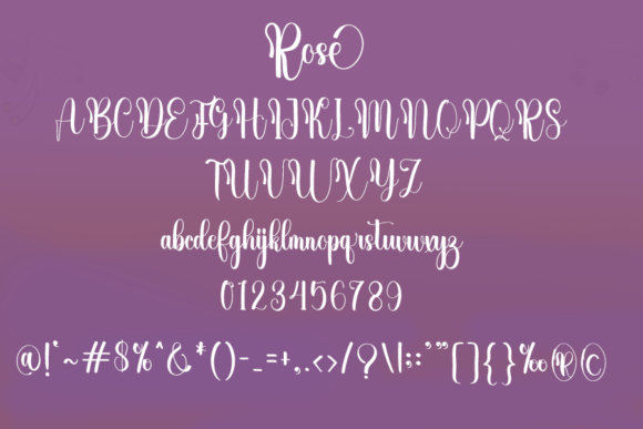 Rose Font Poster 7