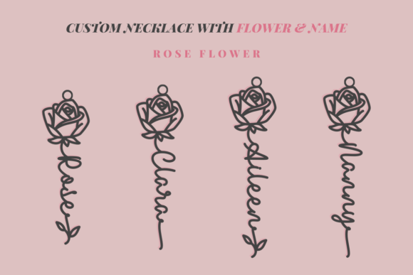 Rose Birth Flower Duo Font Poster 2
