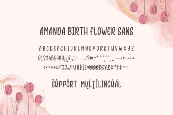 Rose Birth Flower Duo Font Poster 6