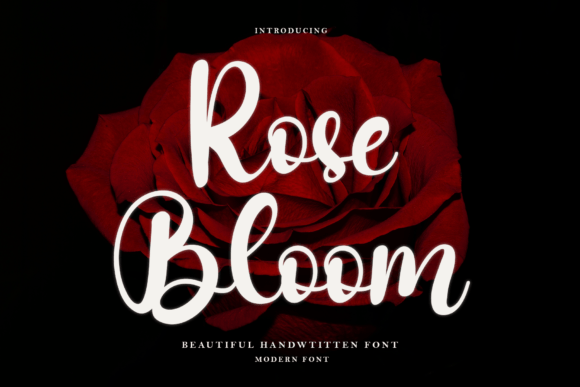 Rose Bloom Font Poster 1