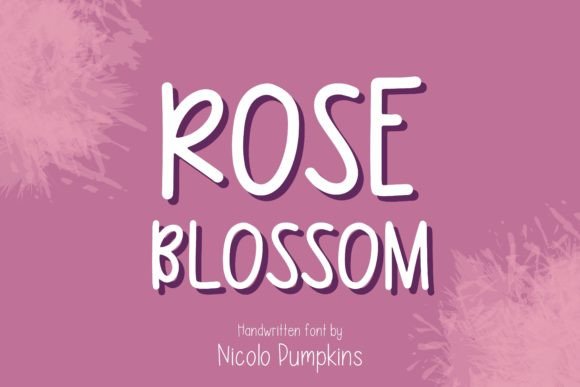 Rose Blossom Font Poster 1
