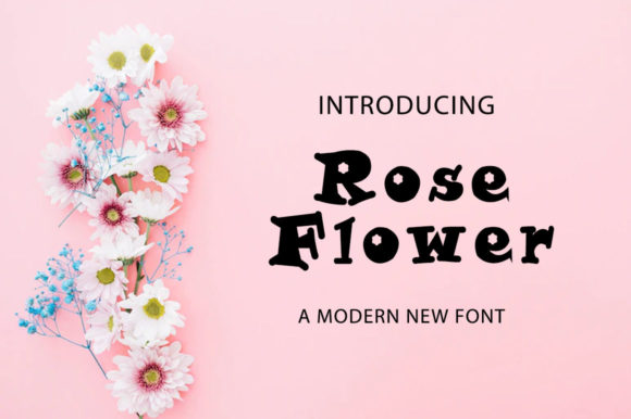 Rose Flower Font Poster 1