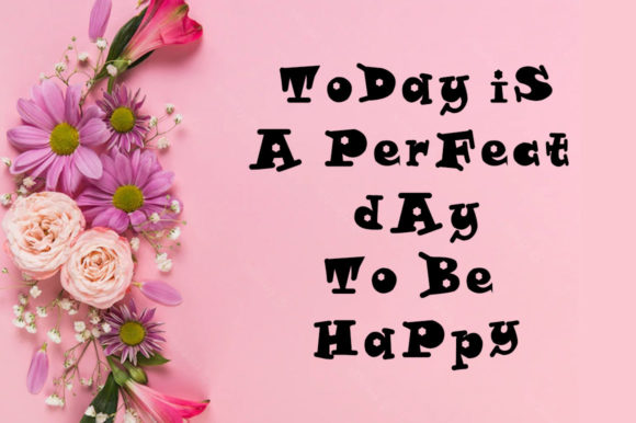 Rose Flower Font Poster 2