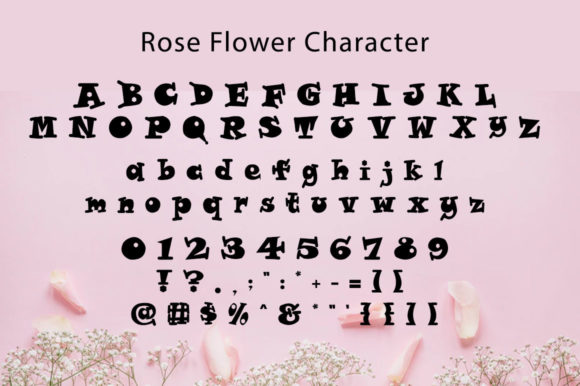Rose Flower Font Poster 5