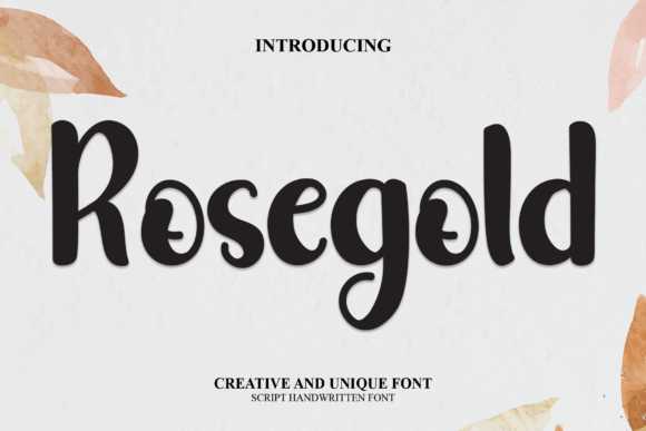 Rosegold Font Poster 1