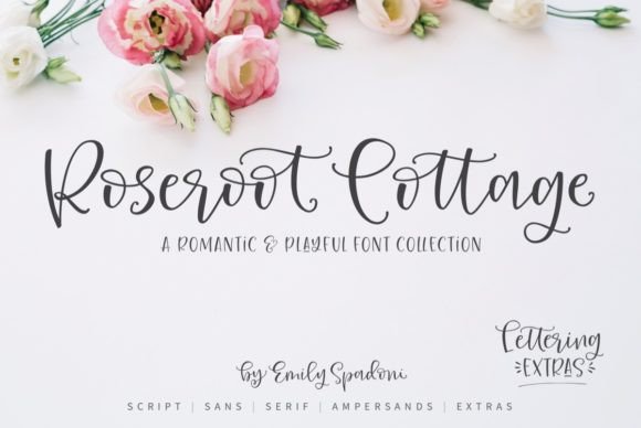 Roseroot Cottage Collection Font Poster 1