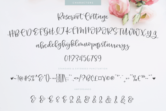 Roseroot Cottage Collection Font Poster 3