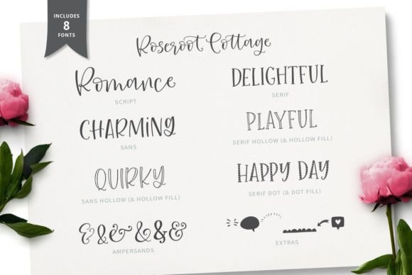 Roseroot Cottage Collection Font Poster 4