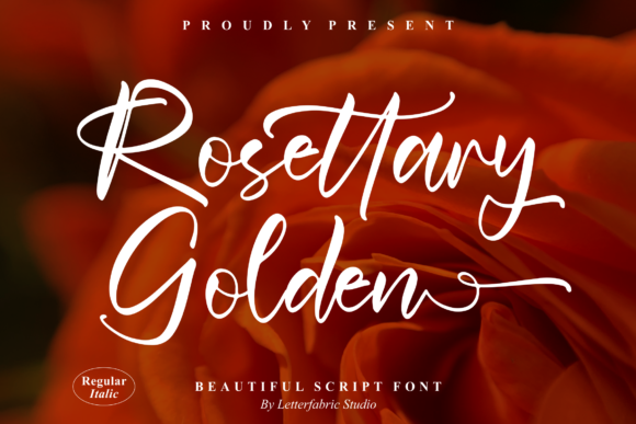 Rosettary Golden Font Poster 1
