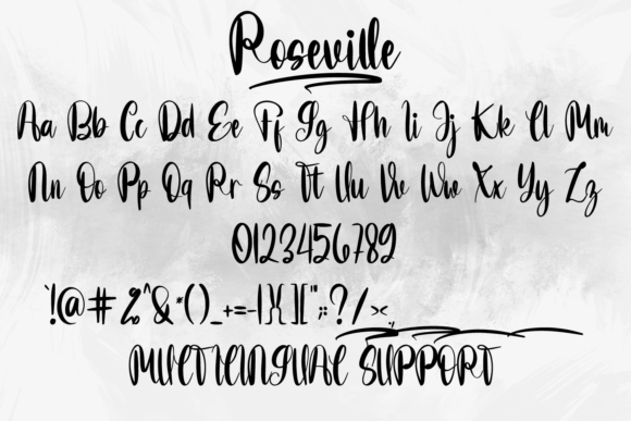 Roseville Font Poster 8