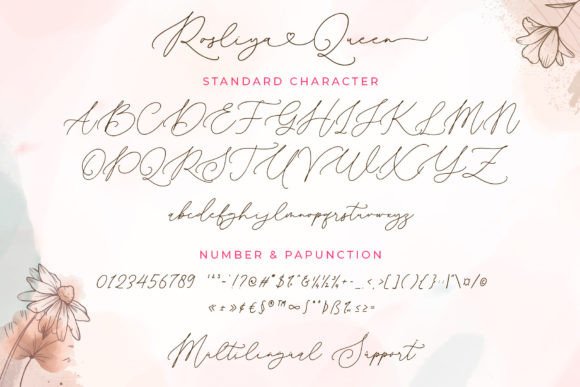Rosliya Queen Font Poster 6
