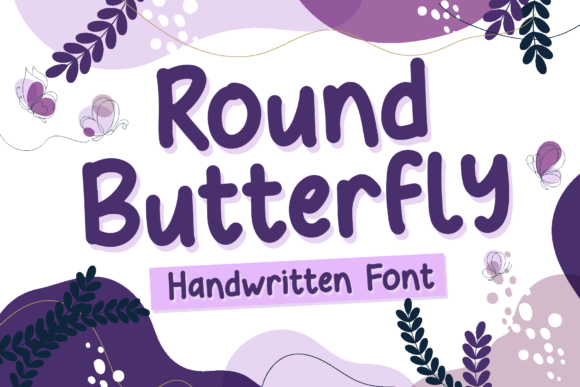 Round Butterfly Font Poster 1