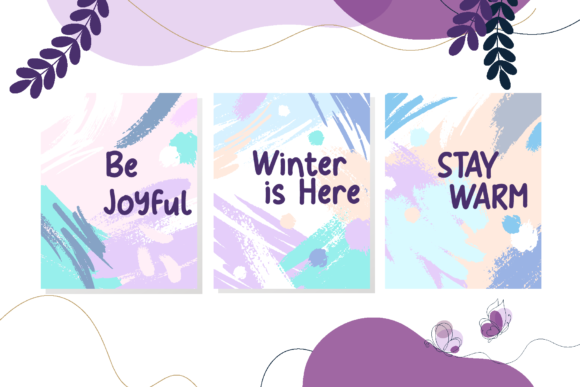 Round Butterfly Font Poster 3