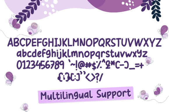 Round Butterfly Font Poster 6