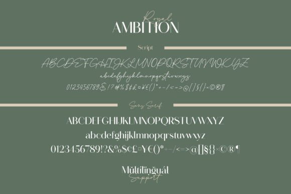 Royal Ambition Duo Font Poster 8