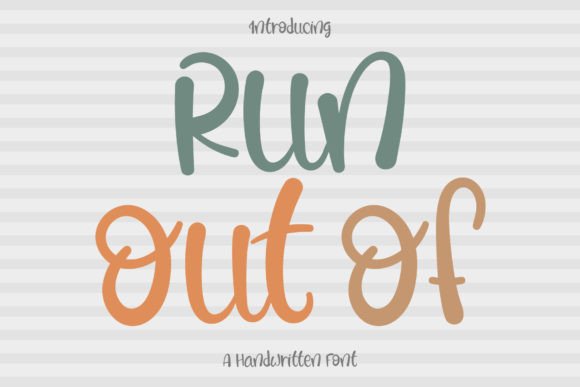 Run out of Font Poster 1
