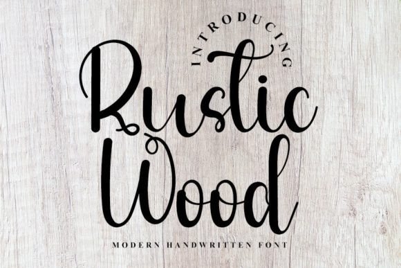 Rustic Wood Font Poster 1