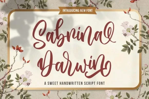 Sabrina Darwin Font Sabrina Darwin Font Poster 1