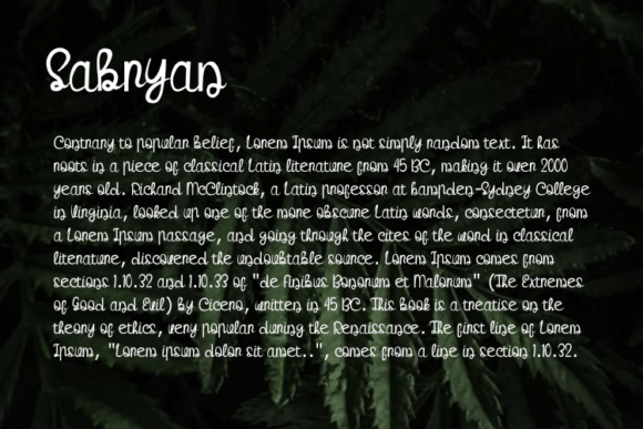 Sabryan Font Poster 3