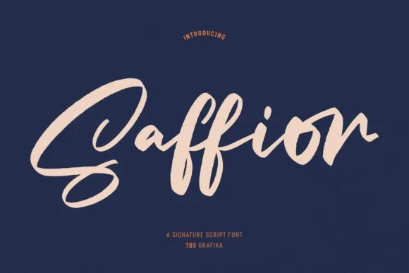 Saffior Font Saffior Font Poster 1