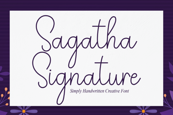 Sagatha Signature Font Poster 1