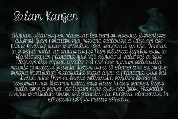 Salam Kangen Font Poster 3