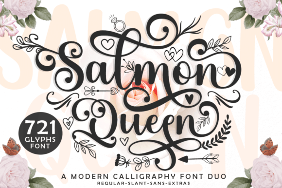 Salmon Queen Duo Font Poster 1