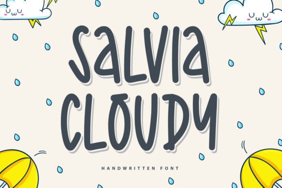 Salvia Cloudy Font Poster 1