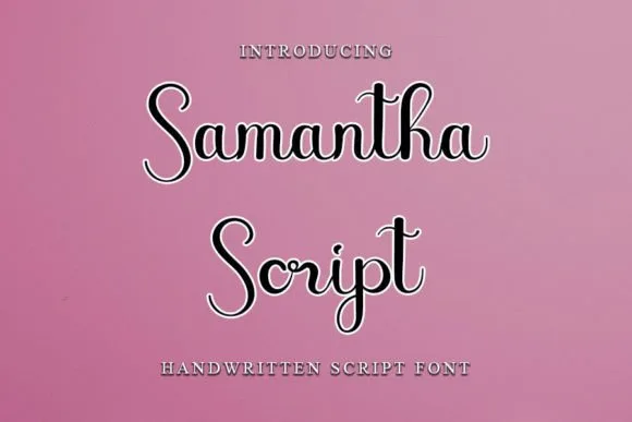 Samantha Script Font Samantha Script Font Poster 1