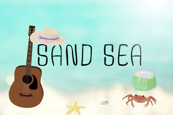 Sand Sea Font Poster 1