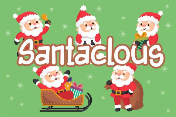 Santa Christmas Font Poster 4