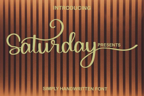 Saturday Font Poster 1