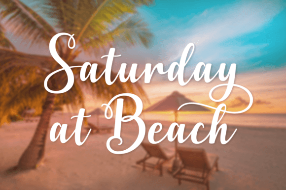 Saturday at Beach Font Poster 1