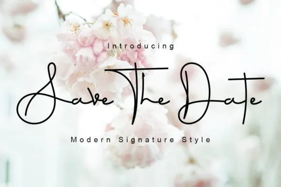 Save the Date Font Save the Date Font Poster 1