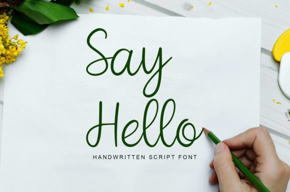 Say Hello Font Poster 1