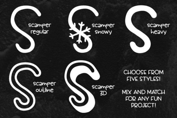 Scamper Font Poster 4