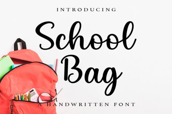 School Bag Font Poster 1