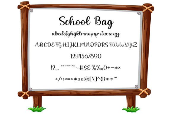 School Bag Font Poster 5